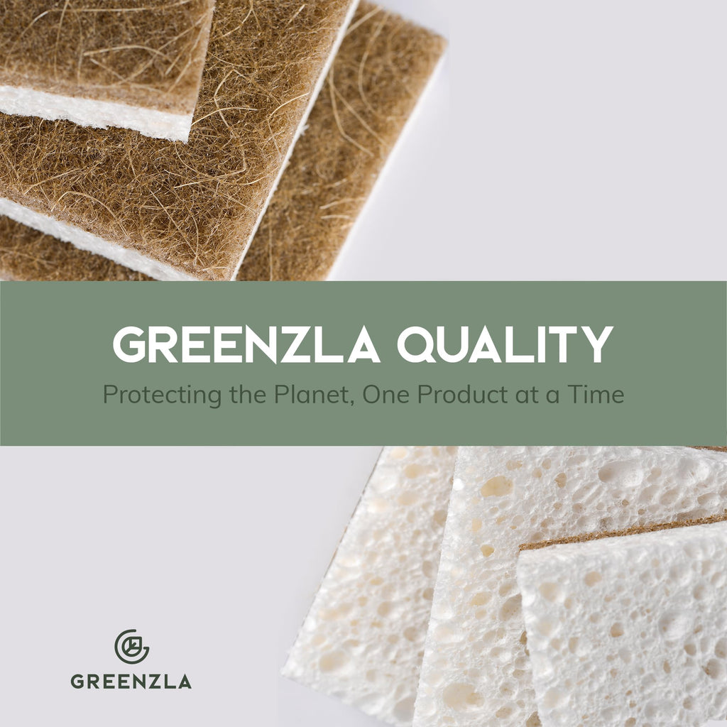 6 Pack Kitchen Sponges | Non-Scratch Hemp & Sisal