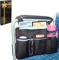 Wheelchair Pouch Side Pocket,Wheel Chair Cup Holder,Electric Wheelchair Accessories,Wheelchair Side Bag with Cup