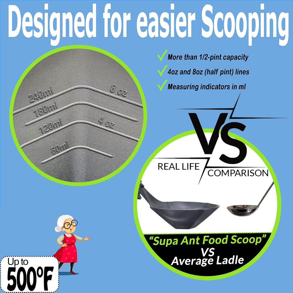 Jar lifter and Canning Ladle 1/2 Pint Capacity - Canning Supplies with Magnetic lid lifter + Bubble Popper (Assembled