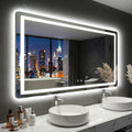 LED Bathroom Mirror with Lights, 30"x55" Lighted Vanity Mirror for Wall | Anti-Fog, Dimmable 3 Color Light