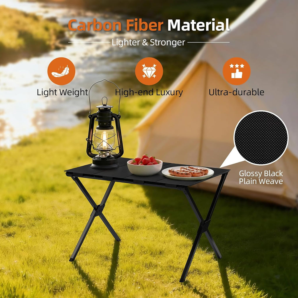 All Carbon Fiber Camping Table，Tactical Table， Outdoor Camping Folding Table, Convenient for Traveling,Picnic