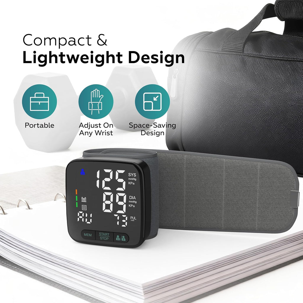 Wrist Blood Pressure Monitor for Home Use – FDA 510(k) Cleared Class II Blood Pressure Machine, Digital BP Cuff