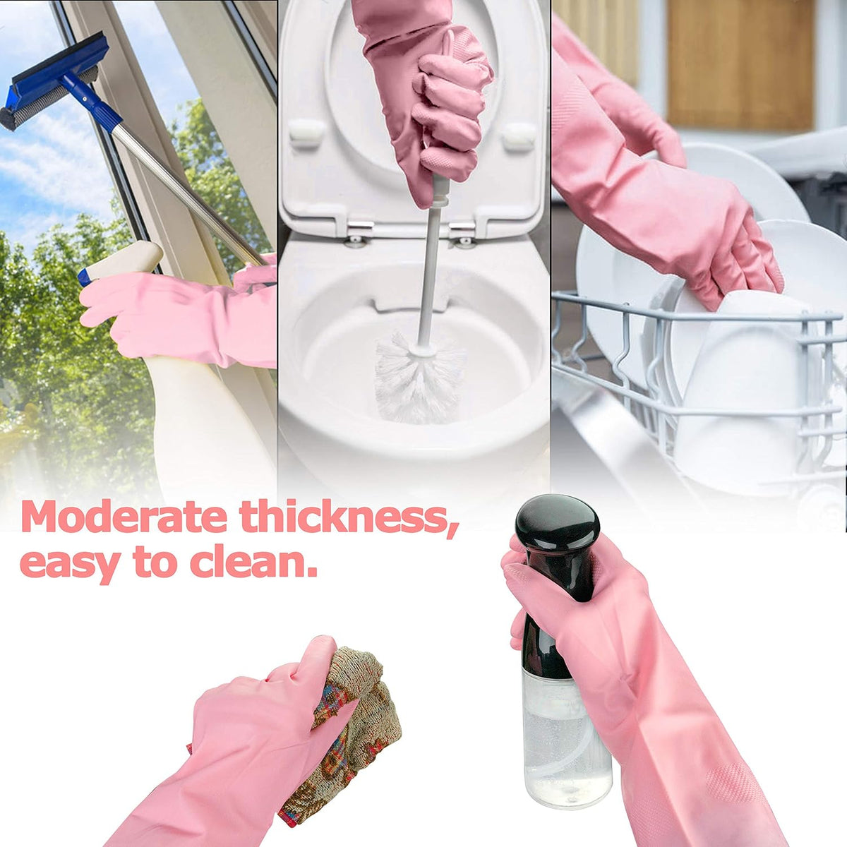 Gloves Cut Resistant long-lasting Latex Cleaning Gloves Reusable Kitchen Gloves durable Dishwash