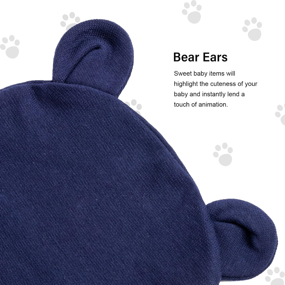 Newborn Baby Hat and Mittens Set Bear Ears Toddler Infant Beanie Caps Newborn Hospital Hat for Baby Boy Girl 0-3 Months