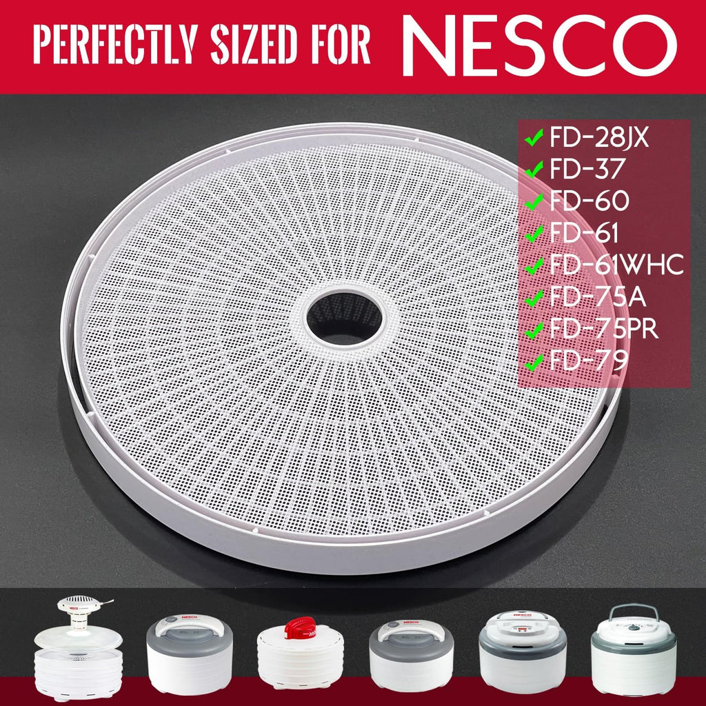 Pack of 5 Premium Non stick Round Silicone Dehydrator Sheets For Fruit Dryer Mesh