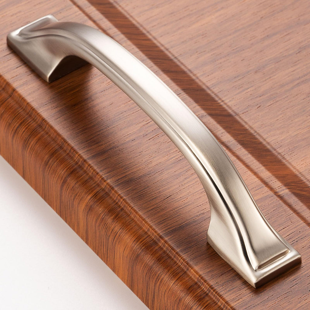 Brushed Nickel Cabinet Pulls 3 Inch Silver Drawer Pull 10 Pack 8222