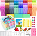 51-Color Polymer Clay Oven Bake Modeling Kit | 14 sculpting tools, 2-layer storage box, silicone mold, acc. pack
