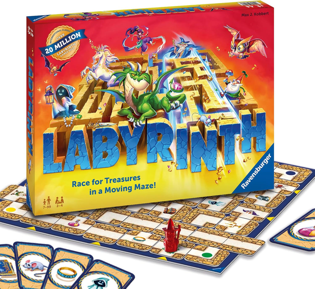Ravensburger Labyrinth Board Game - A Strategic Maze Challenge for Family Nights - Find Treasures & Block Opponents