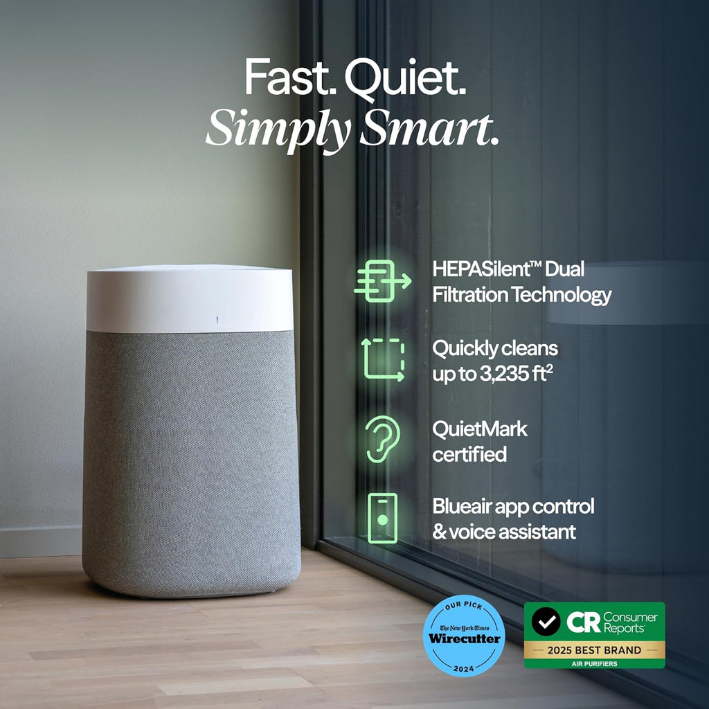Blue Pure 211i Max Smart Air Purifier for Large Rooms up to 3,235 Sq Ft, HEPASilent Air Cleaner for Pets, Allergies