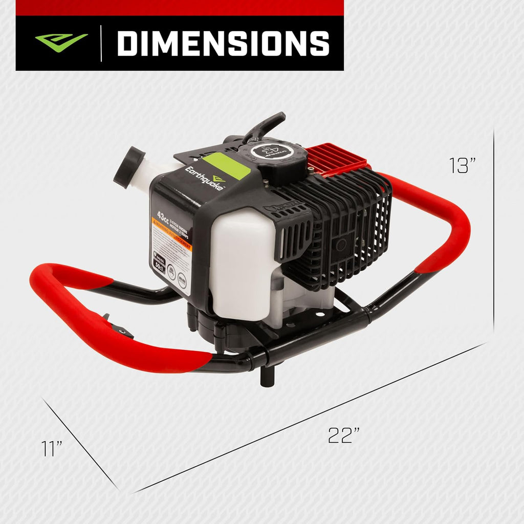 E43 1-Person Earth Auger Powerhead with 43cc 2-Cycle Viper Engine