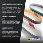 Official Work Sharp Knife & Tool Sharpener Assorted (P80, P220, 6000) Replacement Belt Kit