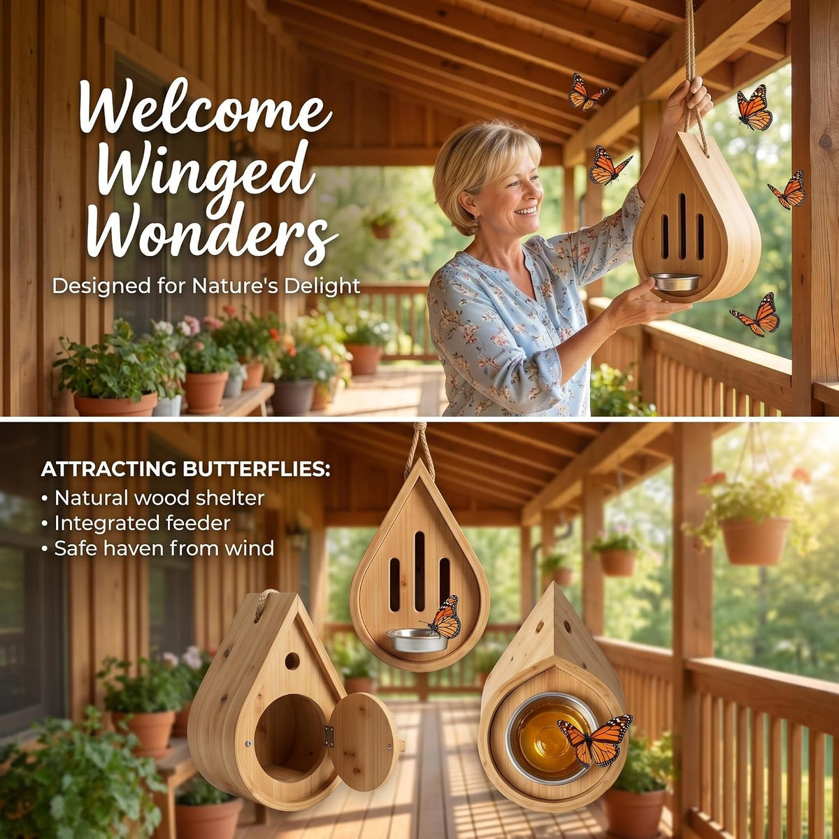 Butterfly Houses for Garden - Experience the Beauty of Nature (1pc)
