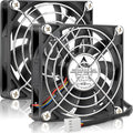 GDSTIME 8015 PWM Slim Fan, 80mm 12V 4-Pin Quiet Computer Case Fans, 2-Pack