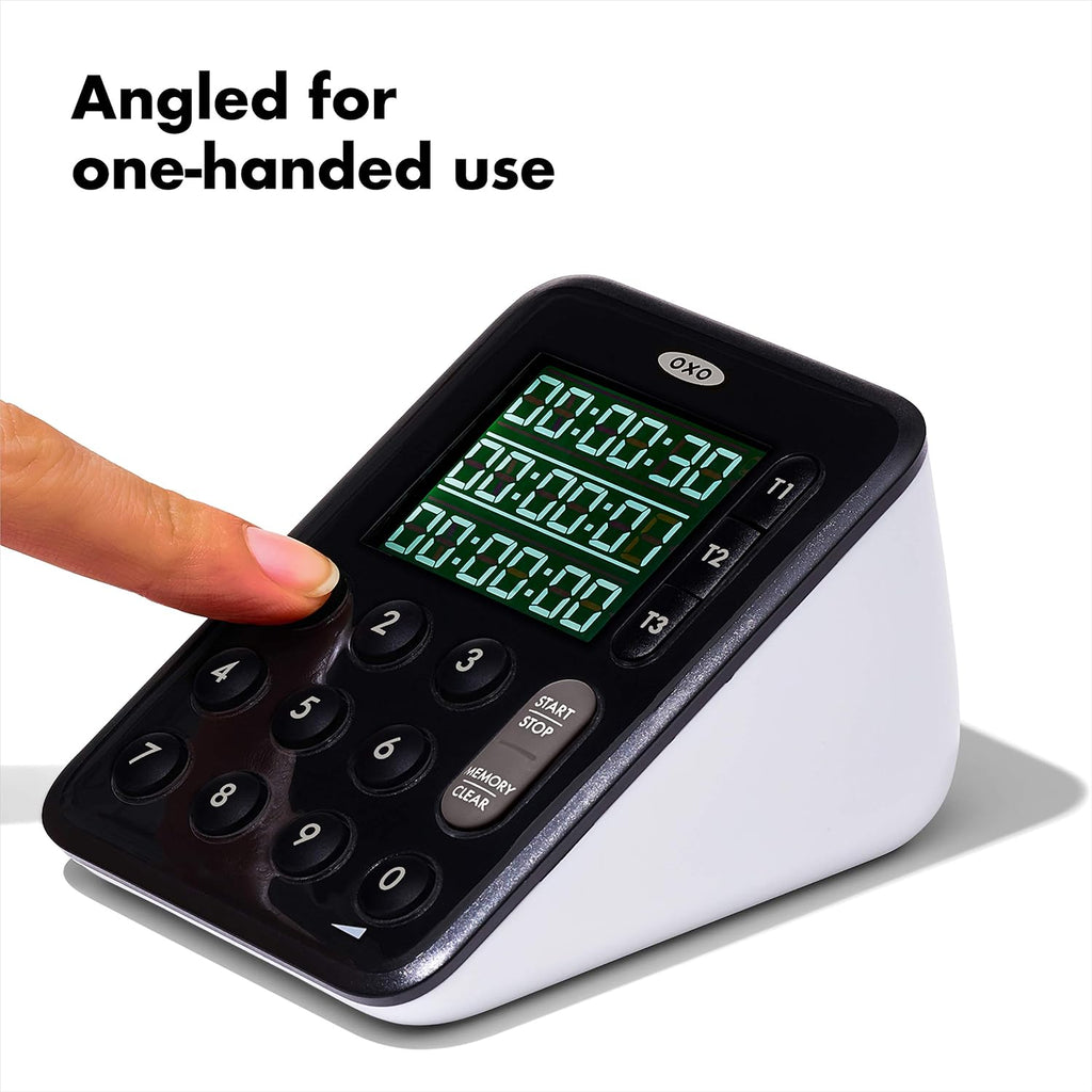 Good Grips Digital Triple Kitchen Timer, Three 100-Hour Counters