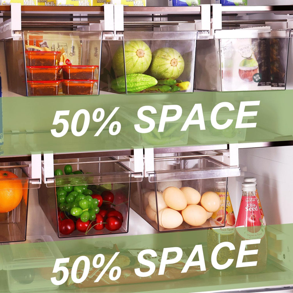Yatmung 2 Pack Extra-Large Deli Drawer Organizer for Refrigerator Pull Out