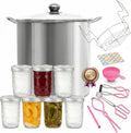 Canning Pot Water Bath Canner with Rack and Lid, 21.5 QT Stainless Steel