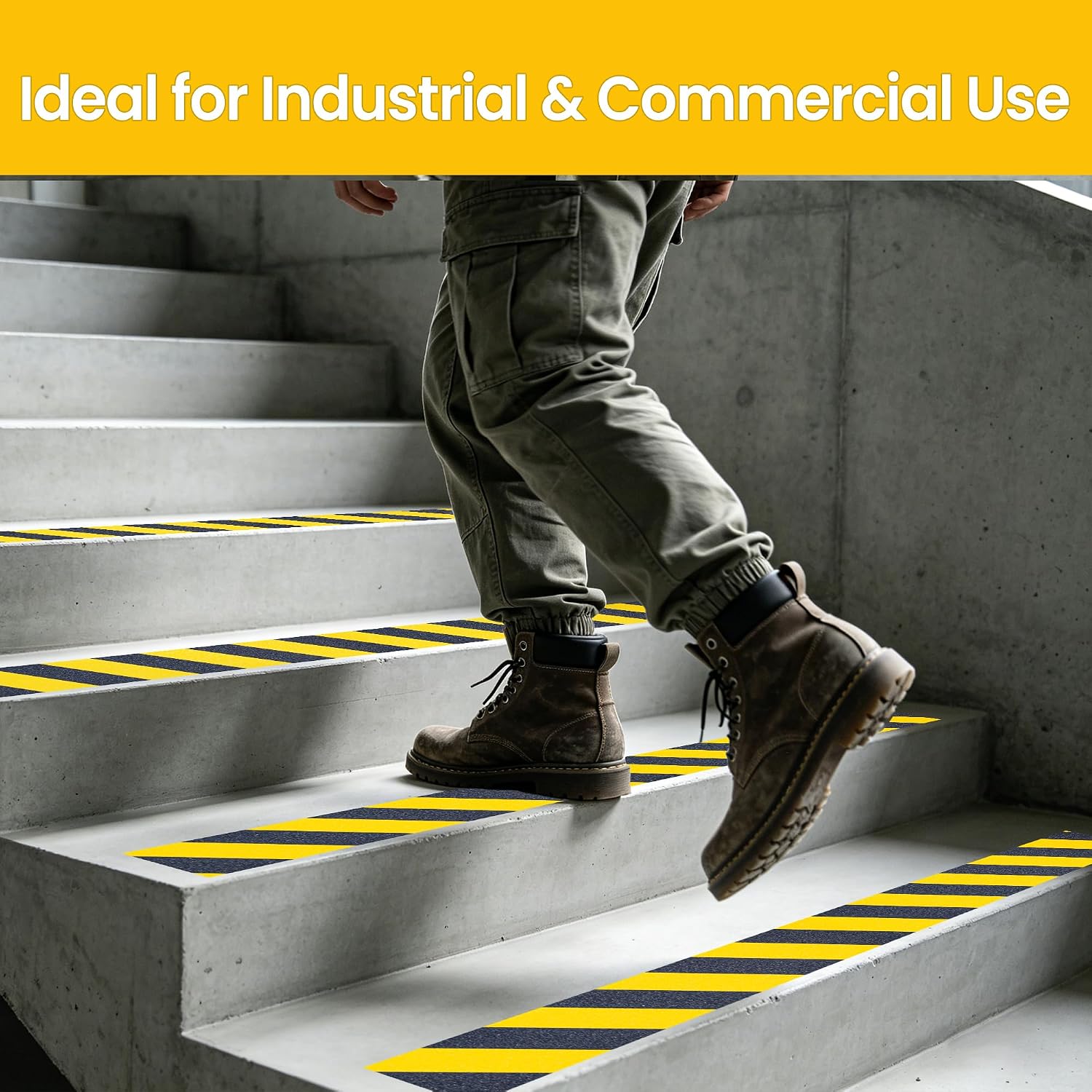 Anti Slip Tape, 4 Inch x 42 Ft Grip Tape for Stairs Outdoor/Indoor, Waterproof Non Skid Roll for Stair Treads Non