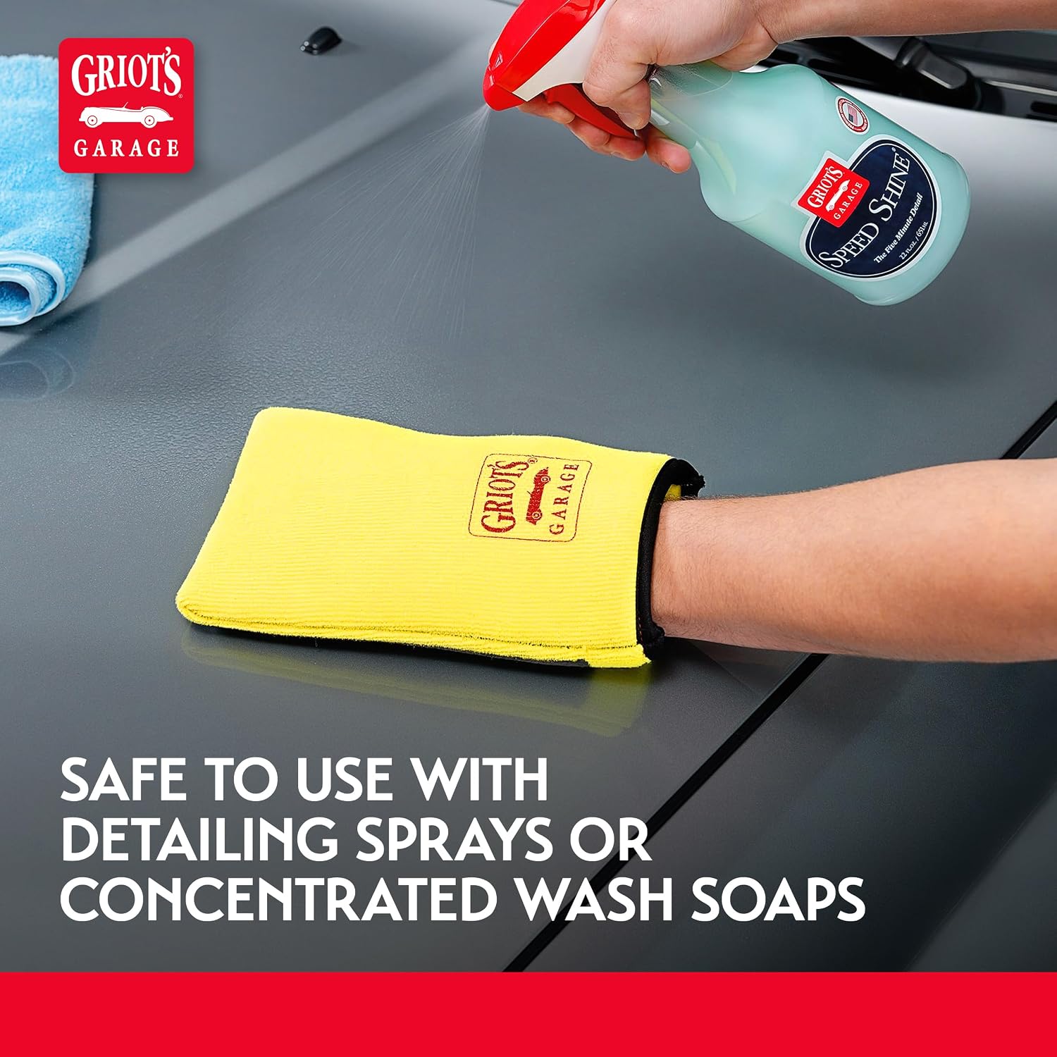 Fine Surface Prep Mitt for Car Detailing, Clay Bar Alternative, Auto Cleaning Tool for Paint, Glass, Chrome, and