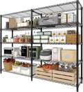 Storage Shelves 70" H Wire Shelving Rack, 5-Tier Garage Shelving Heavy Duty Metal Storage Shelves for Kitchen Pantry