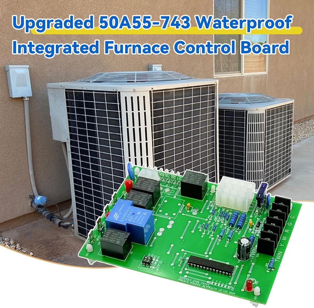 Upgraded 50A55-743 Furnace Control Circuit Board OEM Replacement for Amana/Goodman Furnace Control Board PCBBF112S 0130F00005S B18099-26，Goodman Furnace Replacement Control Board,Goodman Furnace Parts
