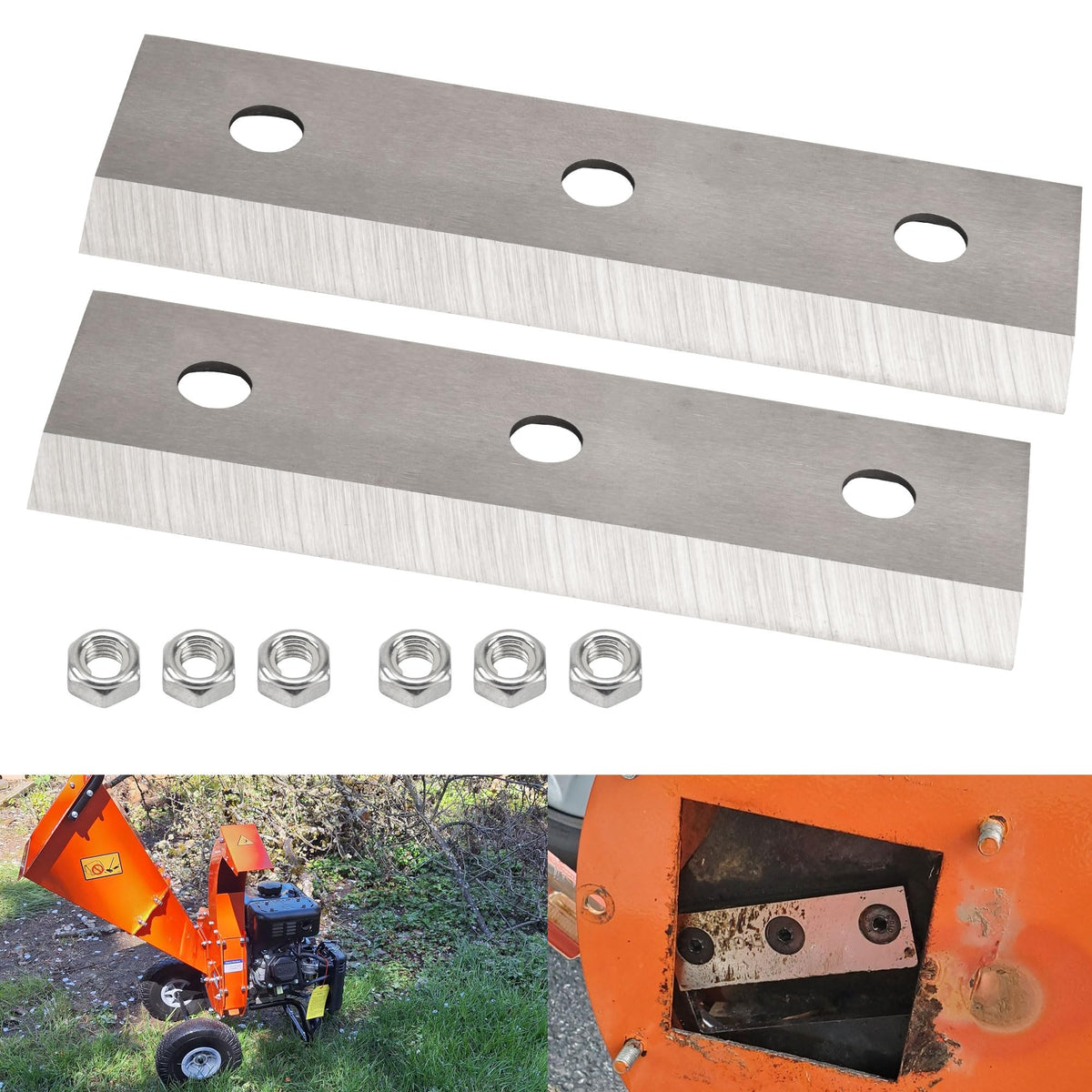 2 Set Replacement Blades for C40/C40E Wood Chipper 4 inch Max Diameter