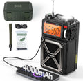 Solar Hand Crank Emergency Radio,NOAA Weather Alert, AM/FM/SW | Digital Tuning,Bluetooth Speaker,TF