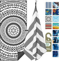 Microfiber Beach Towels Oversize Quick Dry Towel [1 or 4 Pack] - Travel Beach Towel for Swimming Pool, Sand Free