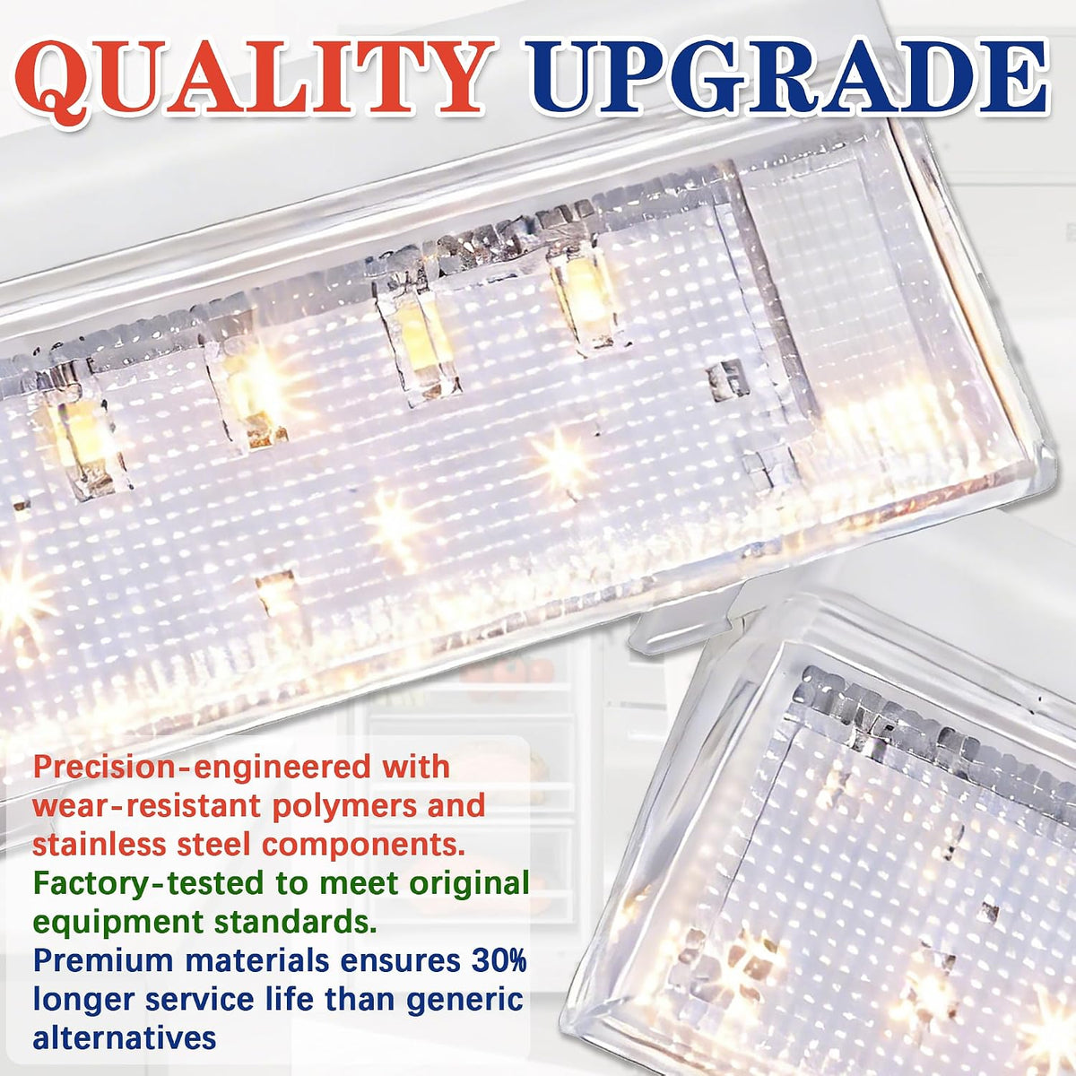 3-Pack Refrigerator LED Light Kit Fit for Whirl-pool WRS325FDAM04 Freezer