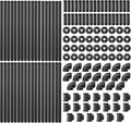 MorningRo 148 Pcs Black Iron Pipe Fitting Set, 1/2 Inch