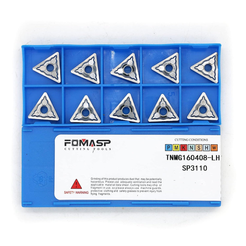 Carbide Inserts for Aluminum TNMG332 / TNMG160408 for Turning Cutting Tools 10 PCS