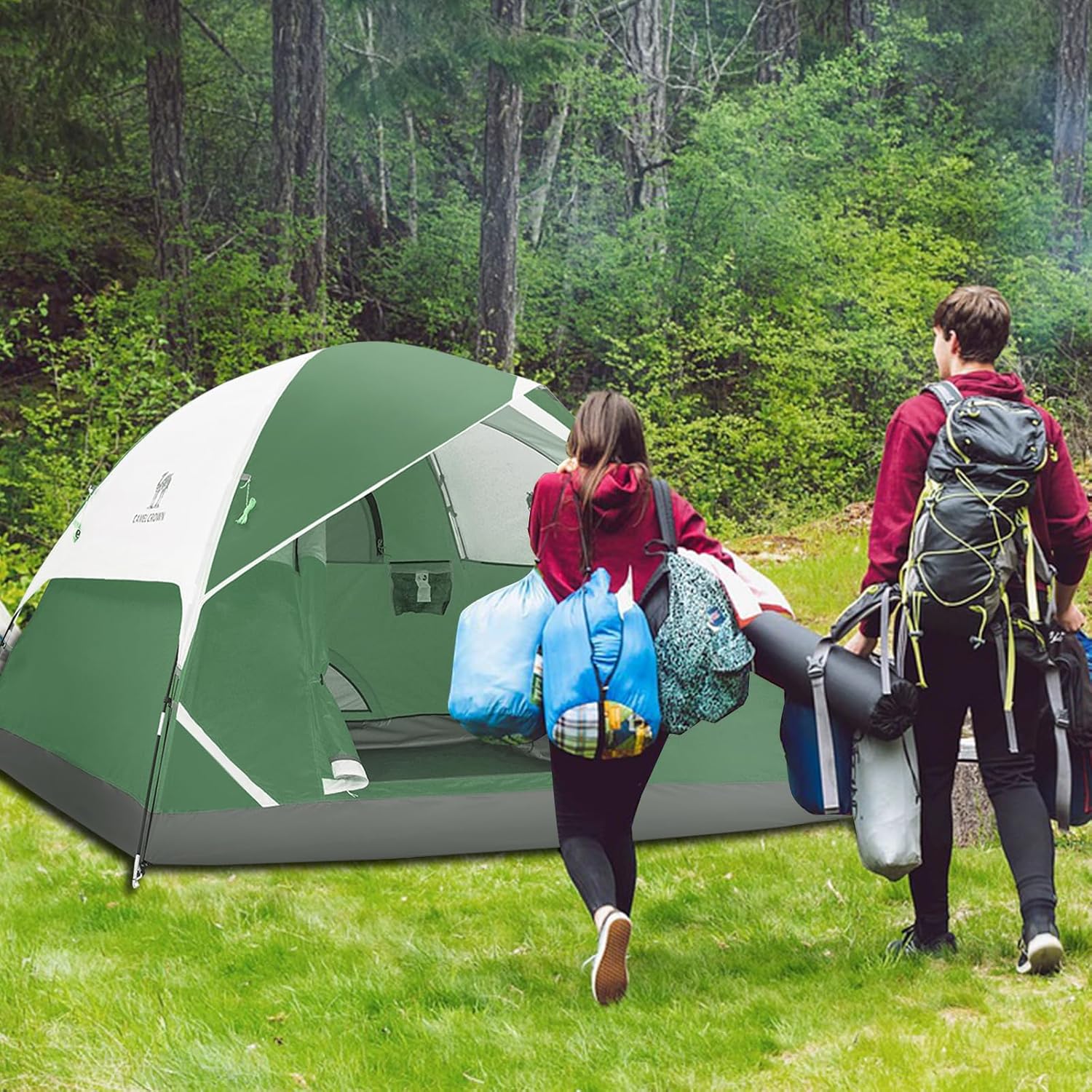 Tents for Camping 2/3/4/5 Person Camping Dome Tent, Waterproof,Spacious, Lightweight Portable Backpacking Tent for