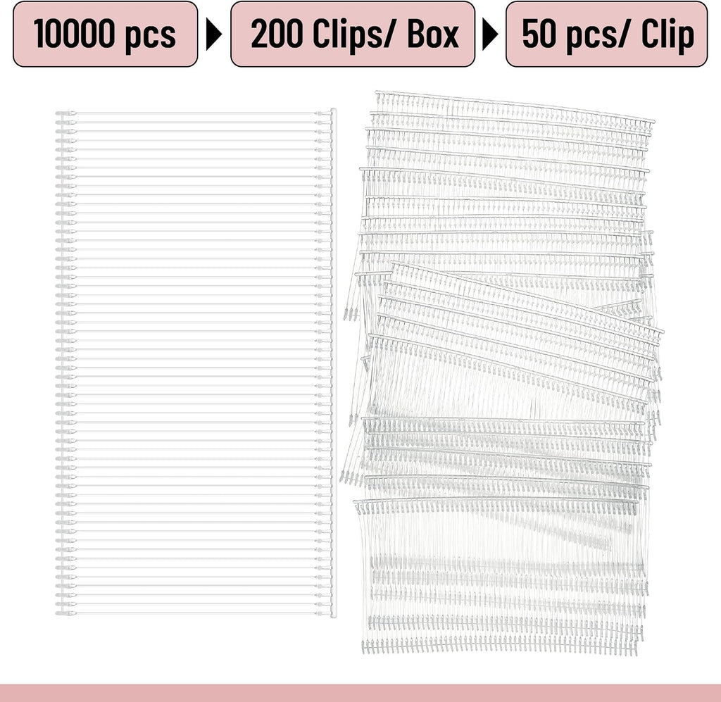 Standard Tagging Gun Fasteners, 2 Inch, 10000 pcs, White