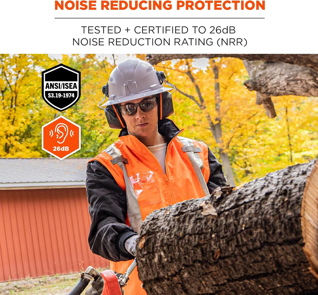 Skullerz 8880 Hard Hat Mounted Earmuffs, NRR26dB