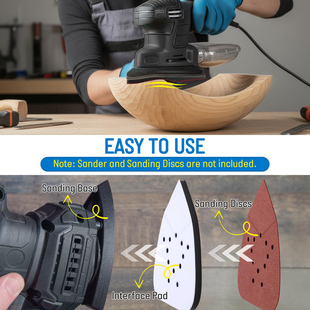 5 Pack 12 Hole Mouse Sander Interface Pad Compatible with Black Decker