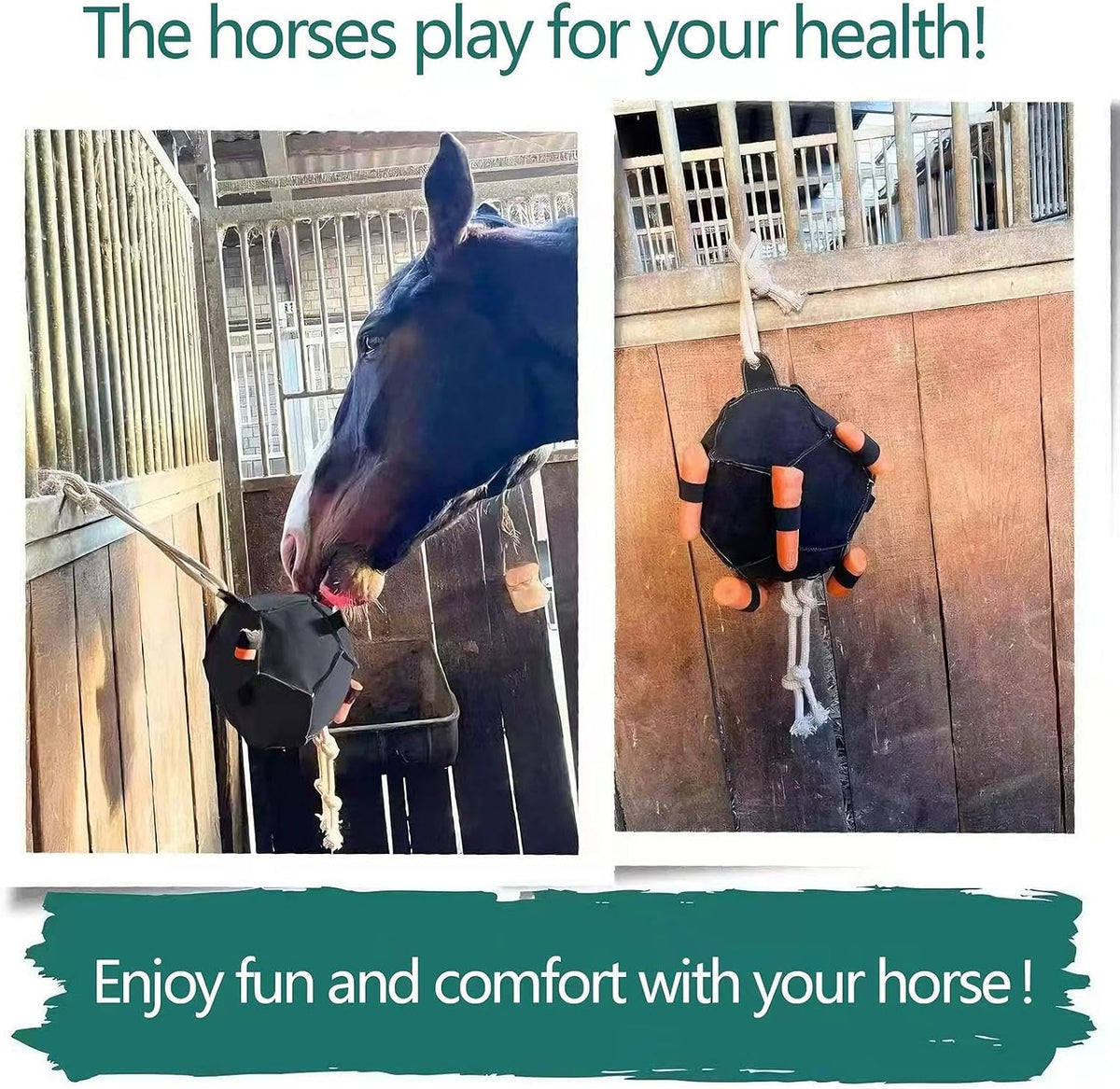 Equine Treat Ball - Slow Feed Toy for Horses | BPA Free Heavy Duty Material with Rolling Design, Dispenses Snacks