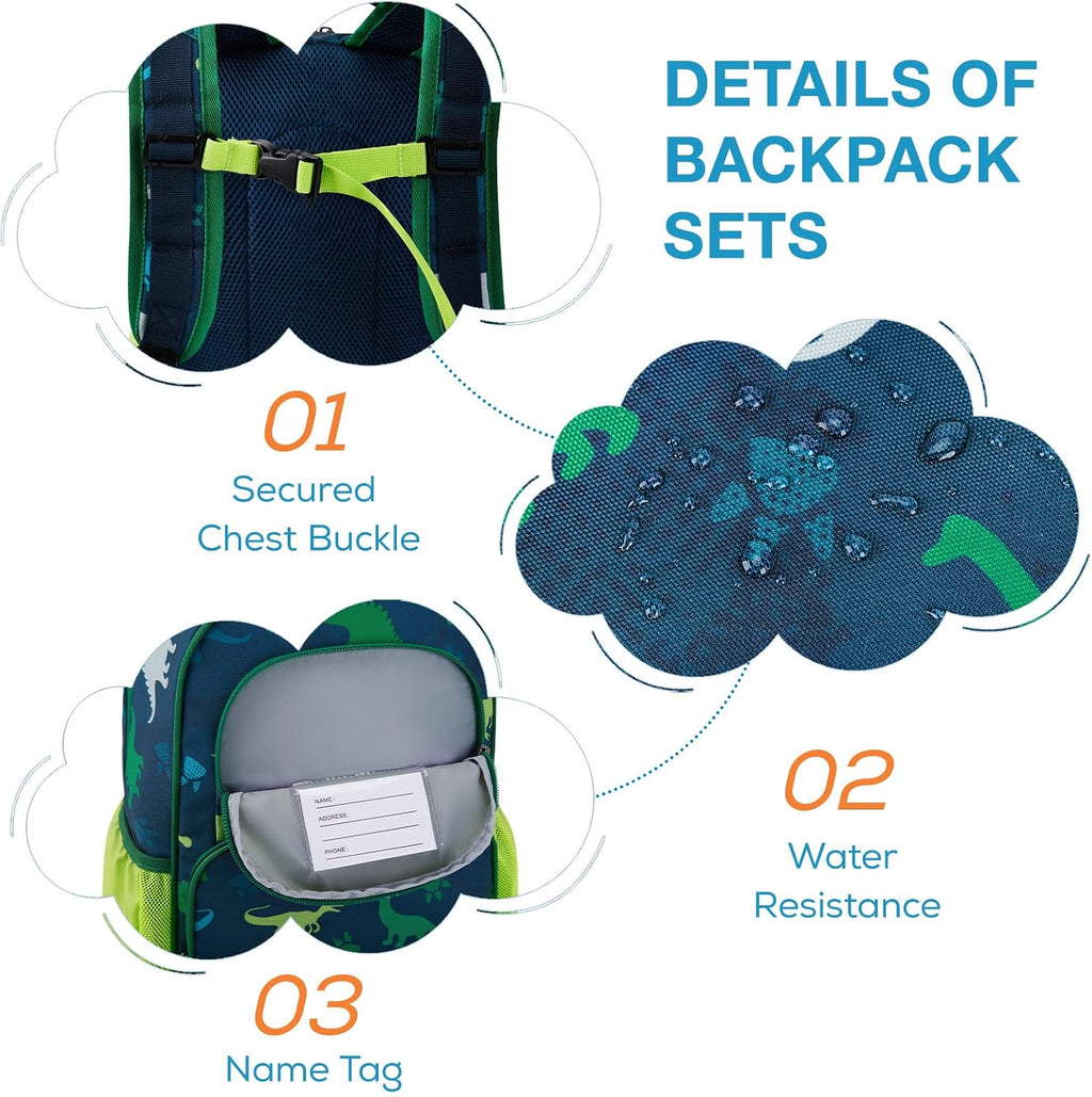 Kids Backpack Set Kindergarten School Bookbag for Boys Girls