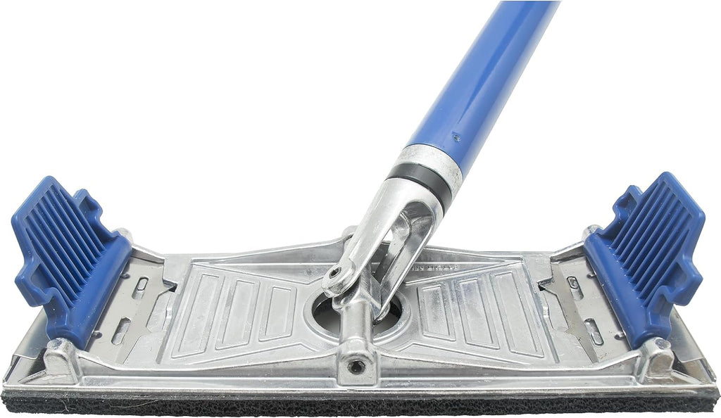 Pole Sander, 48 Inch Aluminum Handle, Drywall Sander | No-Slip Swivel Head, Quick-Change Clamps, Sands Drywall Joints