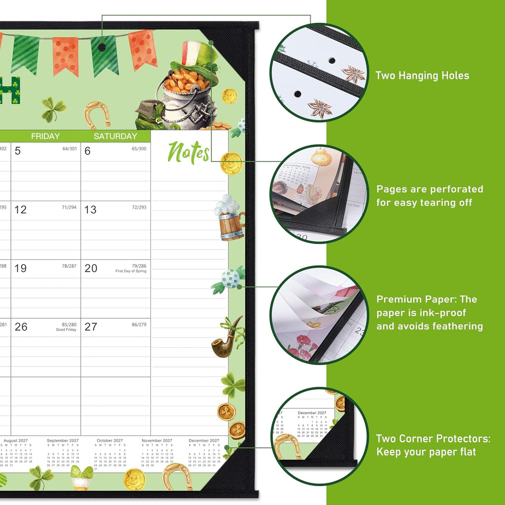 2026-2027 Desk Calendar - Large Desk Calendar 2026-2027, Jul.2026 - Jun.2027, 22" x 17", 12 Months Desktop Calendar
