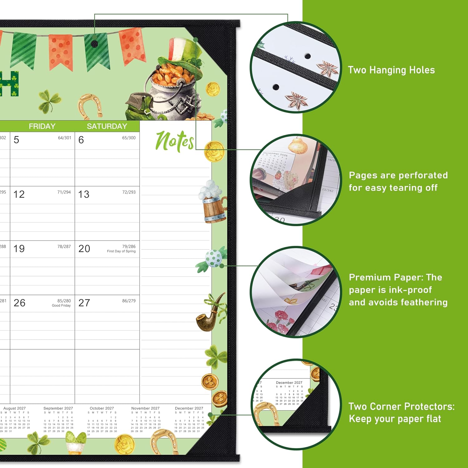 2026-2027 Desk Calendar - Large Desk Calendar 2026-2027, Jul.2026 - Jun.2027, 22" x 17", 12 Months Desktop Calendar