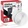 33Ft x 1 Inch Hook and Loop Tape with Adhesive Backing, Heavy Duty Double Sided Adhesive Strips, Strong Sticky Strips