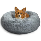 Original Calming Donut Dog Bed, Gray, Small, 23"