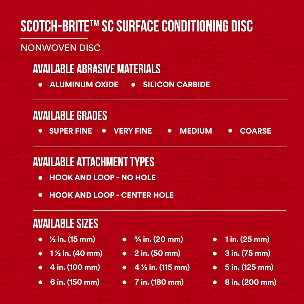 Cubitron Surface Conditioning Disc for Sanding - Metal Surface Prep - Hook and Loop - Aluminum Oxide - Medium Grit - 4.5 inch diam. - Pack of 10