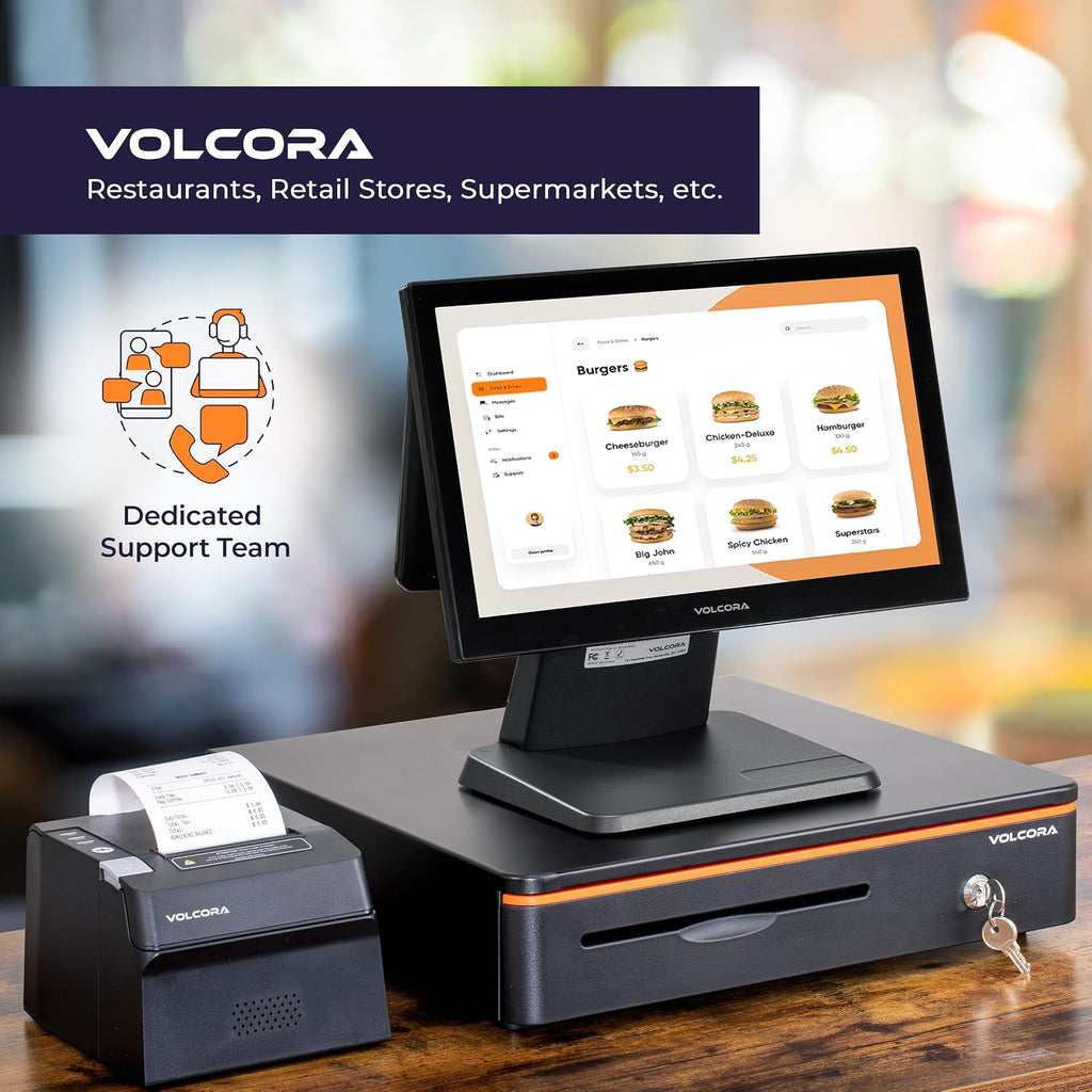 Cash Register Drawer for Point of Sale POS System with Round Corners 16", Removable Coin Tray, 5 Bill 8 Coin, 12-24V