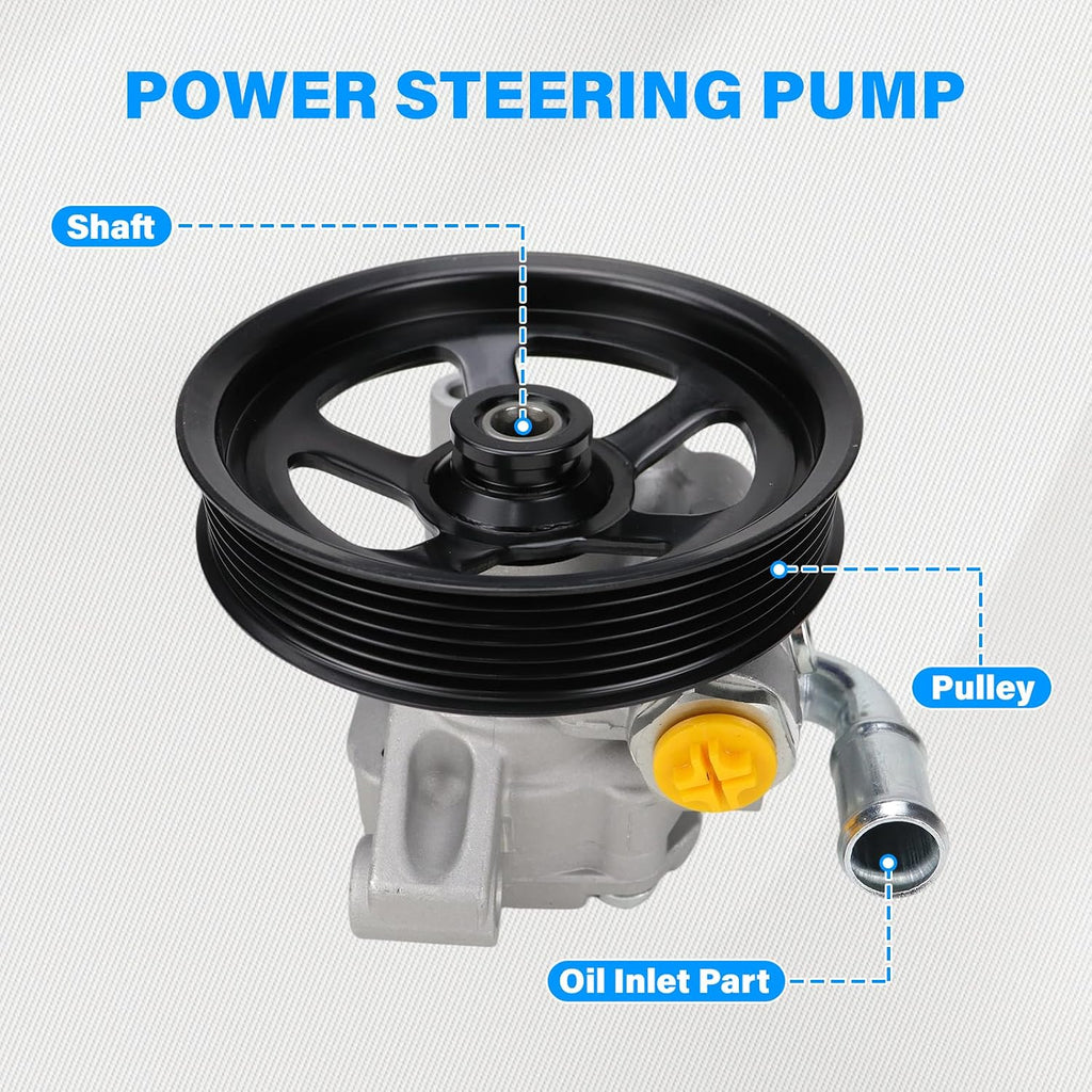 FEXON Power Steering Pump with Pulley for Chevy Traverse, Replaces 20‑2403