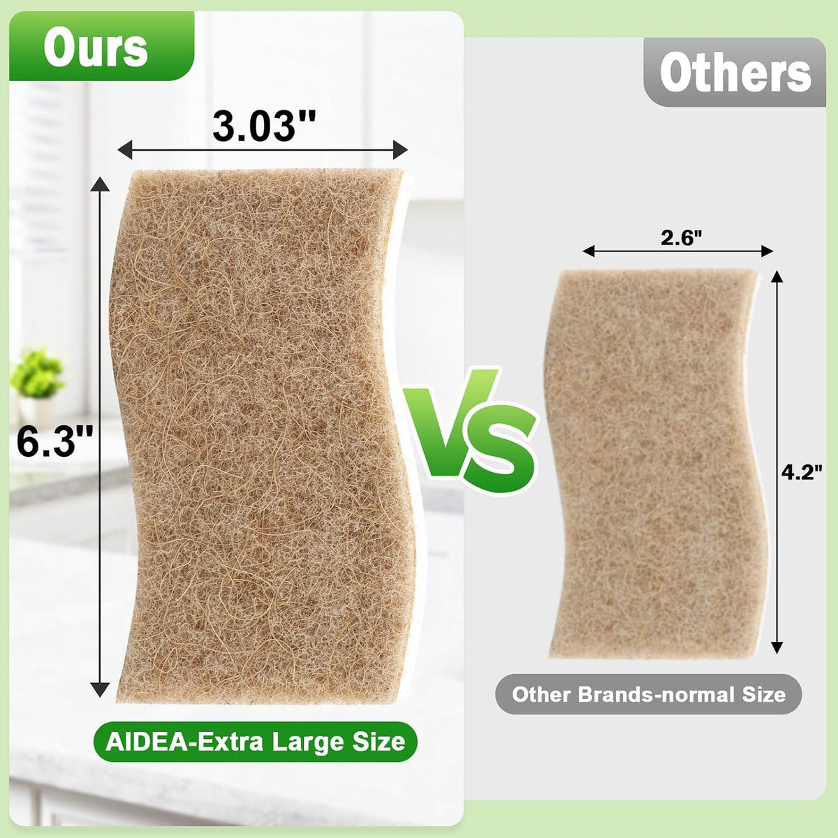 XL Sponges Kitchen, 12Count, Non-Scratch Dish Sponges