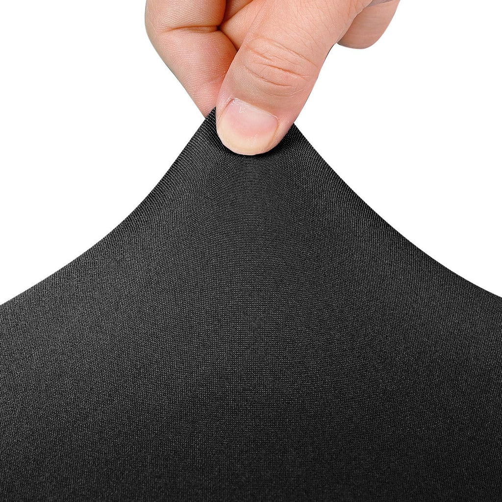 4FT Spandex Table Cover Rectangular Stretch Spandex Tablecloth (Black,4FT)