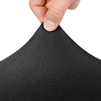 4FT Spandex Table Cover Rectangular Stretch Spandex Tablecloth (Black,4FT)
