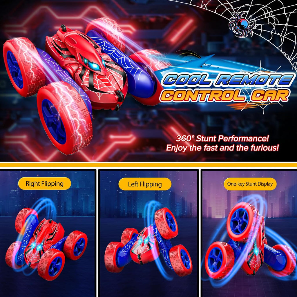 Remote Control Car,RC Cars Boys Toys for 3 4 5 6 7 8 9 10 11 12 Year Old Boy Double Sided 360°Flip 4WD Rechargeable