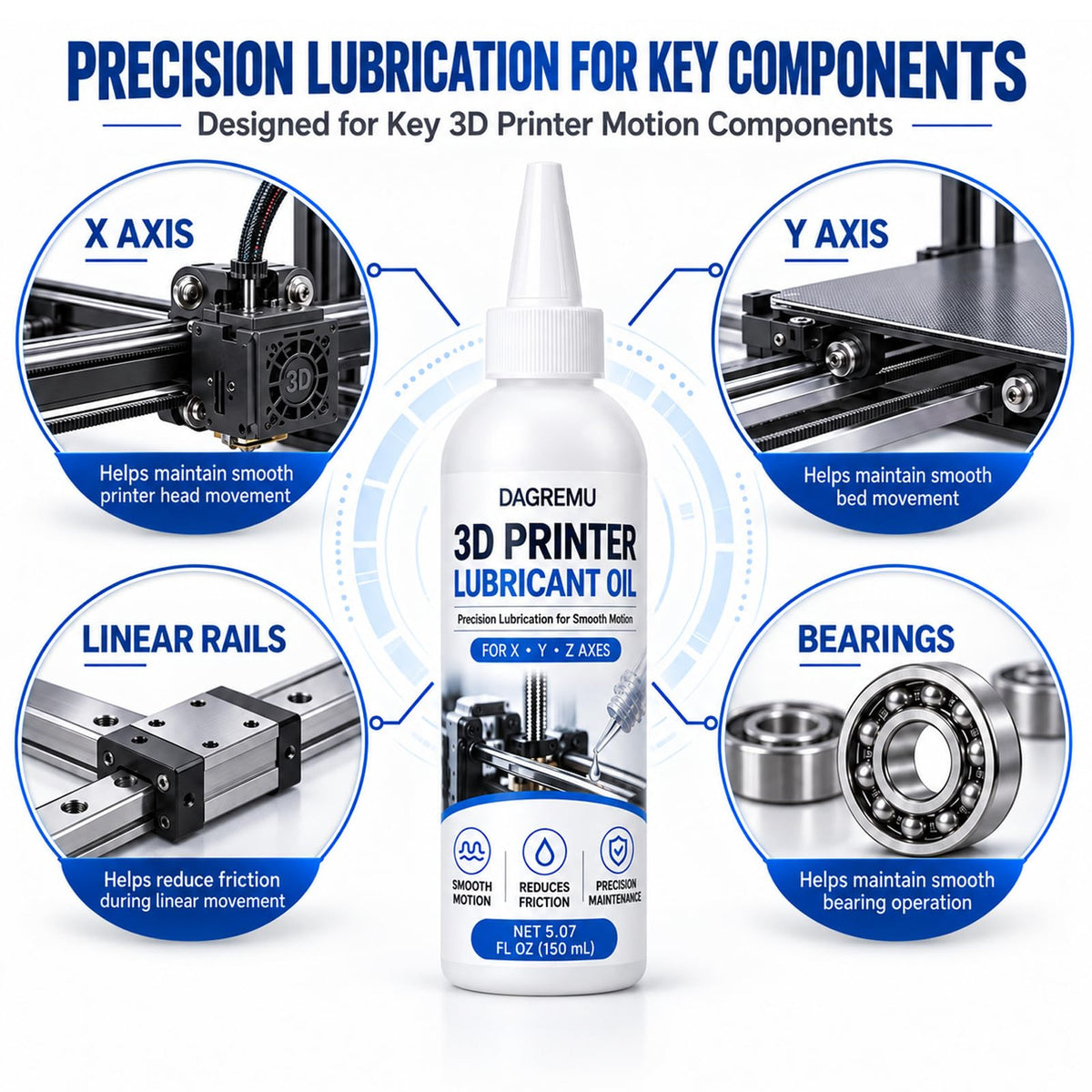 3D Printer Lubricating Oil 150ml Synthetic Bearing Lubricant