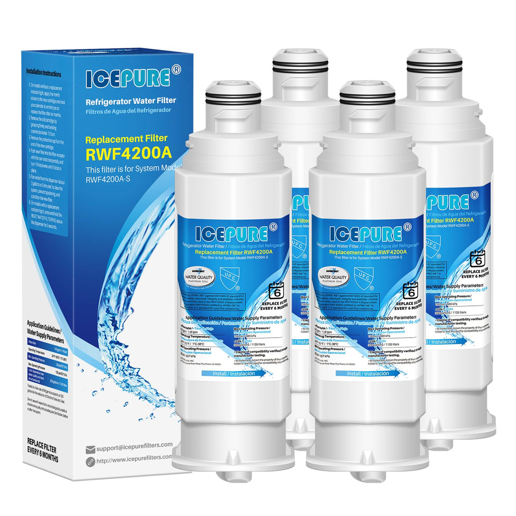 Water Filter Replacement for Samsung DA97-17376B HAF-QIN/EXP 4 Pack